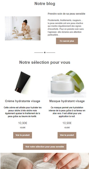 exemple de newsletter avec contenu personnalisé 2