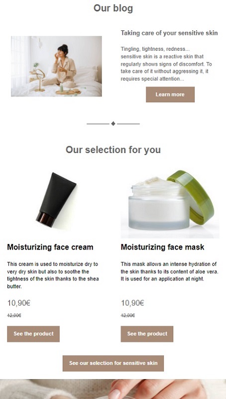newsletter with personalized content