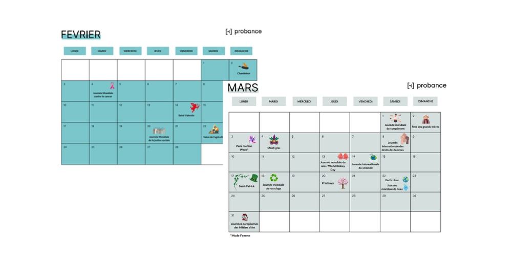 Votre calendrier marketing 2025